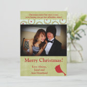 5x7 Cardinal Christmas Bird Invitation (Debout devant)