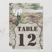 5x7 Carte Numéro de tableau Armée OCP Camo Uniform (Devant / Derrière)