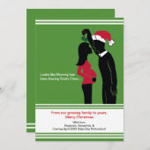 5x7 Cartes de Faire-part de grossesse de Noël - Ma (Devant / Derrière)