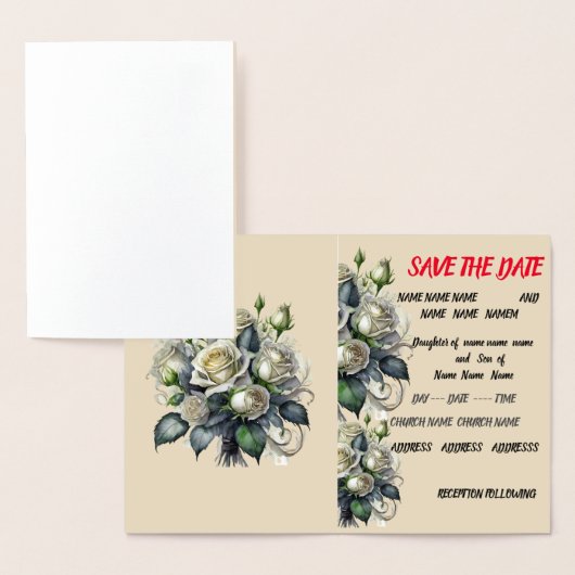 5x7 carton rose invitation mariage ÉVÉNEMENT À VEN (Affichage)
