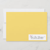 5x7 Chandelier jaune doux 16 Invitation anniversai (Dos)