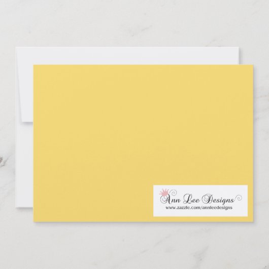 5x7 Chandelier jaune doux 16 Invitation anniversai (Dos)