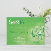 5x7 Chandelier vert doux 16 Invitation anniversair (Debout devant)