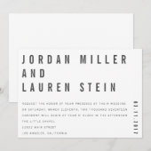 5x7 Charlie Minimalist Wedding Uitnodiging (Voorkant / Achterkant)