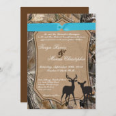 5x7 Chasse Pair Deer Doe Buck Faire-part de mariag (Devant / Derrière)