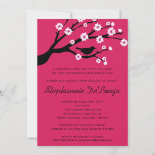 5x7 Cherry Blossom Tree Baby shower Uitnodiging