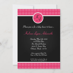 5x7 Colorée Polka Point Baby shower Invitation