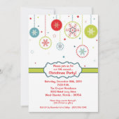 5x7 Colorful Snowflake Fête de Noël Invitation (Devant)