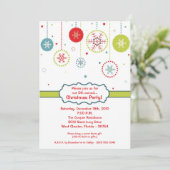 5x7 Colorful Snowflake Fête de Noël Invitation (Debout devant)