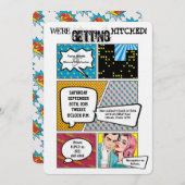 5x7 Comic Strip Book Pop Art Co Wedding Invitation Kaart (Voorkant / Achterkant)