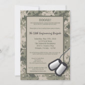 5x7 Compleet Home Invitation ARMY Camo ACU Print Kaart (Voorkant)