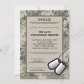 5x7 Compleet Home Invitation ARMY Camo ACU Print Kaart (Voorkant)