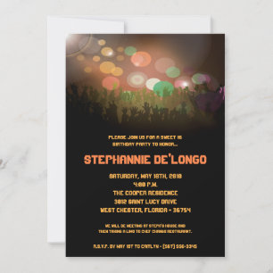 5x7 Concert Band is 16u verjaardag uitnodiging