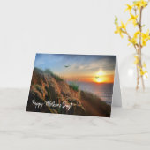 5x7 Coucher de soleil de Cornouailles Carte de la (Fleur jaune)