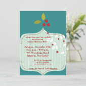 5x7 Cranberry Christmas Invitation (Debout devant)