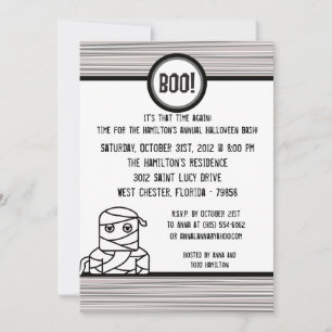 5x7 Créatures mignonnes Invitation de fête d'Hallo