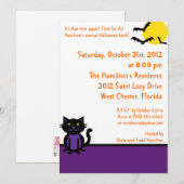 5x7 Créatures mignonnes Invitation de fête d'Hallo (Devant / Derrière)