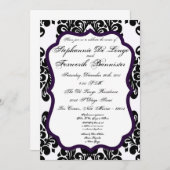 5x7 Damask Lace Fancy Elegant Wedding Invitations (Devant / Derrière)