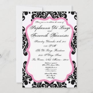 5x7 Damask Lace Fancy Elegant Wedding Invitations
