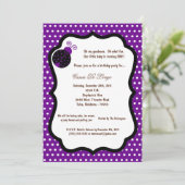 5x7 Dark Purple Bug Anniversaire Invitation de fêt (Debout devant)