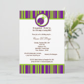 5x7 Darple Purple Bug Invitation de fête d'anniver (Debout devant)