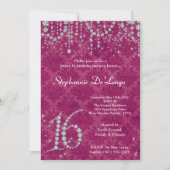 5x7 de roze Uitnodiging van 16 Verjaardag van de (Voorkant)