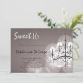 5x7 de zilveren Uitnodiging van 16 Verjaardag van (Staand voorkant)