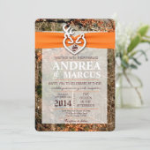 5x7 Deer Couple Doe Buck Camo Faire-part de mariag (Debout devant)