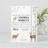 5x7 Deer Doe Woodland Buck Faire-part de mariage (Debout devant)
