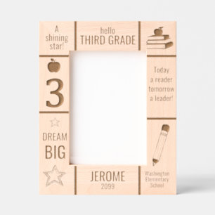 5x7 DERDE GRAAD Basisschool Foto Aangepast Gegraveerde Lijstjes
