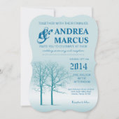 5x7 Deux arbres d'hiver Faire-part de mariage du s (Devant)