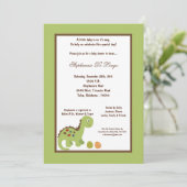 5x7 Dinosaur Baby shower Uitnodiging (Staand voorkant)