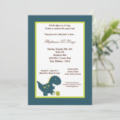 5x7 Dinosaur Baby shower Uitnodiging (Staand voorkant)