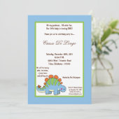 5x7 Dinosaur Invitation de fête d'anniversaire (Debout devant)