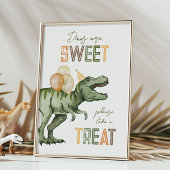 5x7 Dinosaur Treat Sign Kaart