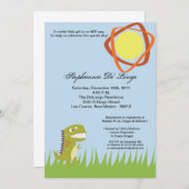 5x7 Dinosaur Uitnodiging (Voorkant / Achterkant)