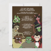 5x7 DraculaMonster Halloween Bash Party Invitation (Devant)