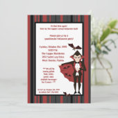 5x7 DraculaMonster Halloween Bash Party Invitation (Debout devant)