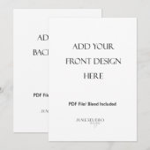 5x7" Dubbelzijdige Menukaart Afdrukken (Voorkant / Achterkant)