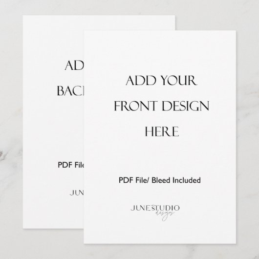 5x7" Dubbelzijdige Menukaart Afdrukken (Voorkant / Achterkant)