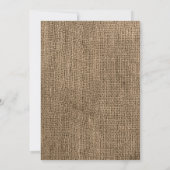 5x7 Eat Drink moet huwelijksburlap uitnodigen Kaart (Achterkant)