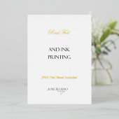 5x7" Echte Folie en Inkt Uitnodiging Kaart Printen (Staand Voorkant)