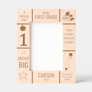 5x7 EERSTE GRAAD Basisschool Foto Aangepast Gegraveerde Lijstjes