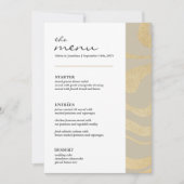 5x7" Elegant Goud Glitter Trouwtafel Menu Kaart (Voorkant)