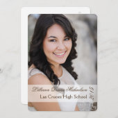 5x7 Élégant portrait photo Faire-part supérieur (Devant / Derrière)