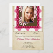 5x7 Faire-part de graduation photo des montres en (Devant / Derrière)