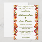 5x7 Faire-part de mariage automne feuillage Feuill (Devant / Derrière)