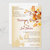 5x7 Faire-part de mariage Automne Feuilles d'autom (Devant / Derrière)