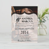 5x7 Faire-part de mariage Boots de Cowboy Barre Bo (Debout devant)