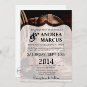 5x7 Faire-part de mariage Boots de Cowboy Barre Bo (Devant / Derrière)